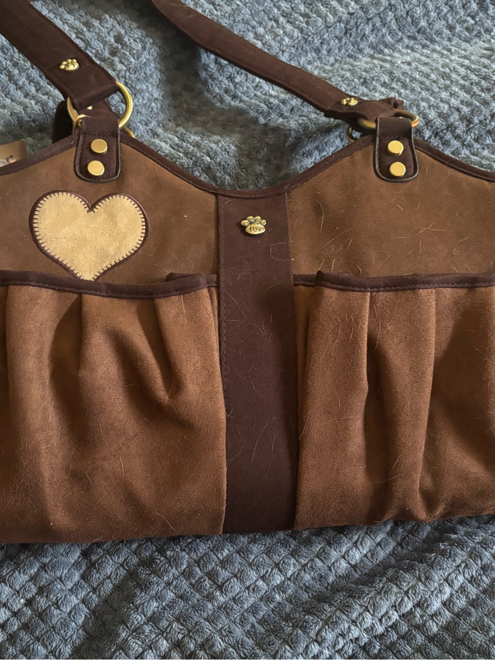 Brown Suede upscale airline carrier for spoiled pups! RARE!